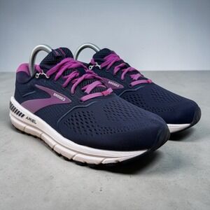 Brooks Ariel 20 Running Shoes Womens 8.5 Navy Purple Stability 1203151B491
